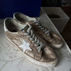 Golden Goose super star pink glitter sneakers